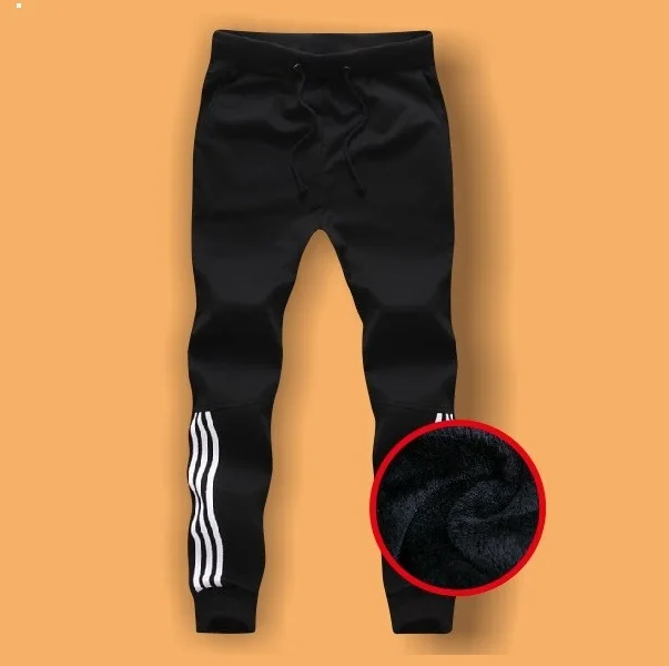 LY017 black Мужские супер Зимние теплые брюки-карго, утолщенные спортивные штаны из флиса для улицы, брюки на молнии, ветровка, мужские свободные штаны - Цвет: LY017 black