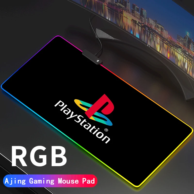 Коврик для мыши PS4 RGB компьютерный коврик 90x30 натуральный каучук Настольный