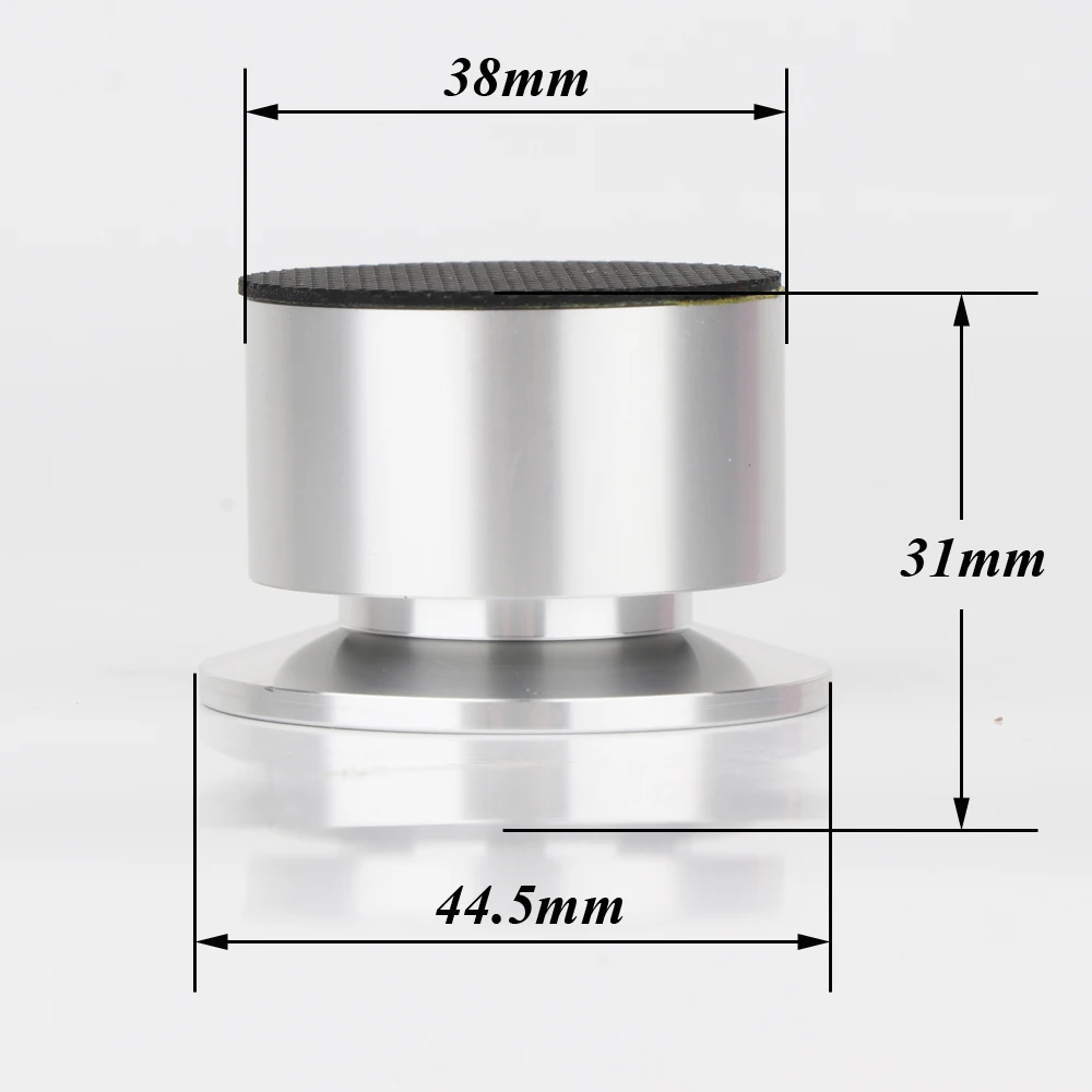 4Pcs HI END Aluminium silver Shockproof Spike+Pad Isolation Stand for