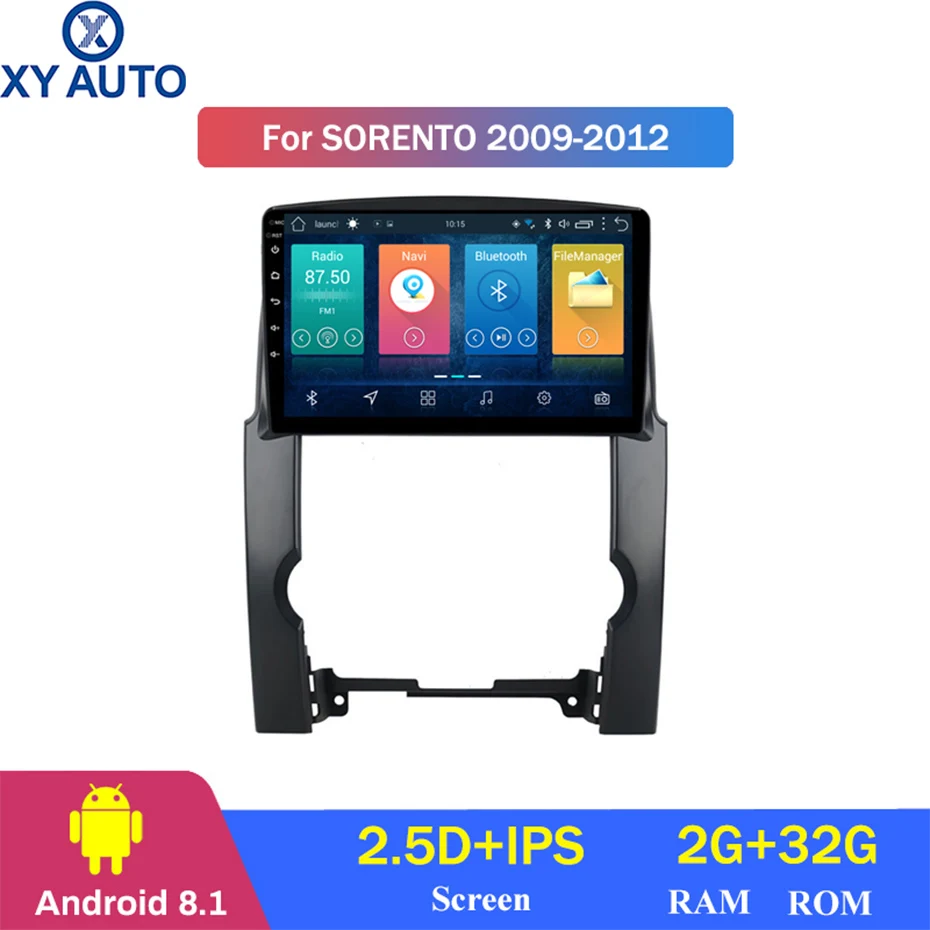 9 дюймовый 2.5D IPS HD мультисенсорный экран Android 8 1 2 Гб ОЗУ 32 ПЗУ NAVI для Kia Sorento 2007-2012 с