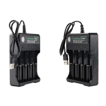 

3.7V 18650 4 Slots Charger Portable 18350 16340 14500 USB Interface Intelligent Vape Independent Li-ion Battery Charging Device