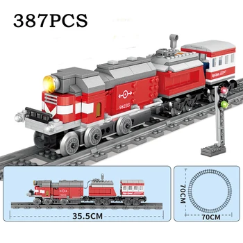

Technic City Electric Motor Train Track Rilway Rails Sets Power Function Model Building Blocks Toys For Children Christmas Gifts