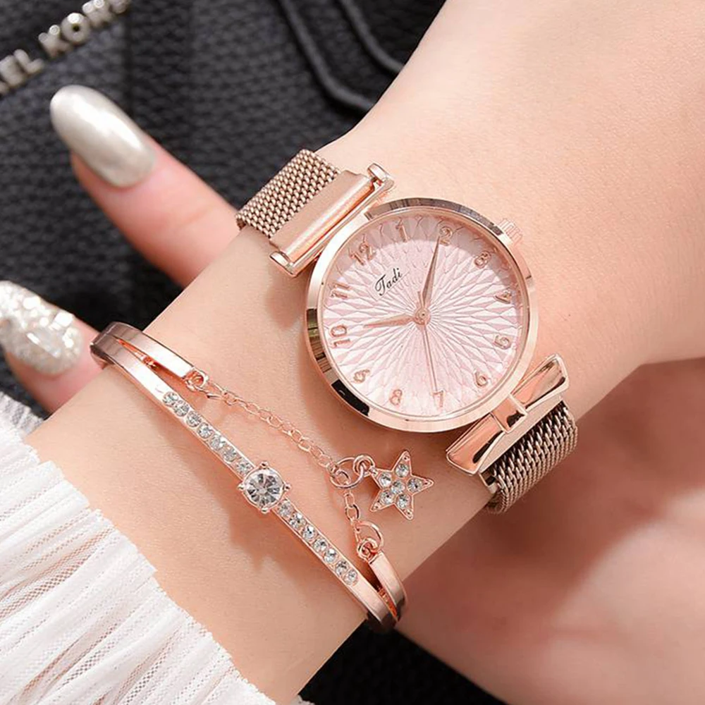 

Luxury Watch For Women Fashion Dress Bracelet Quartz Clock Magnet Watch Women Ladies Sports Wrist Watch Clock Relogio Feminino