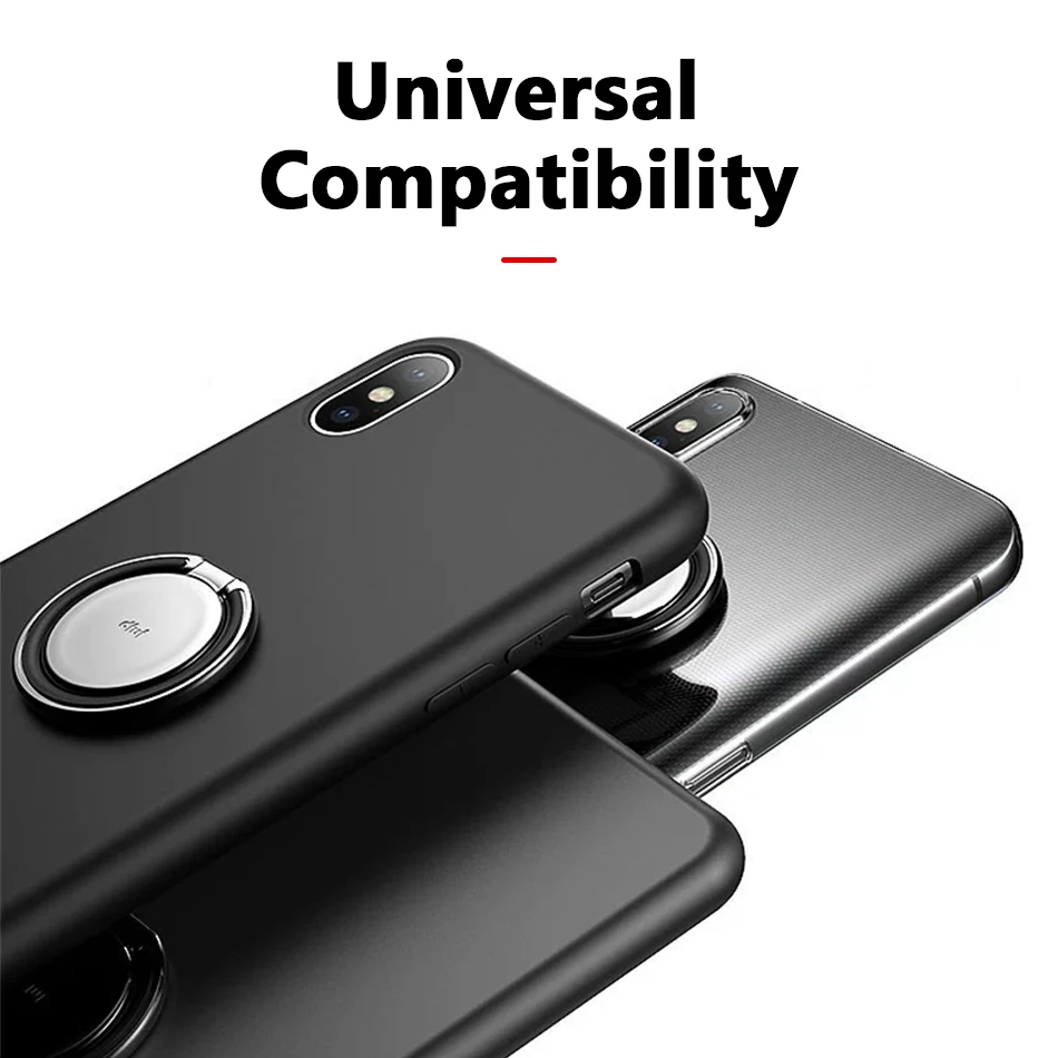 DIVI металлический палец кольцо держатель для iPhone X 8 samsung S9 360 градусов держатель мобильного телефона Подставка для магнитной Автомобильная Подставка для телефона
