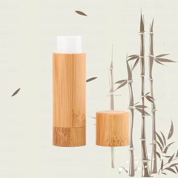 

Grade Lip Balm Sub Package DIY 3g 5g natural Bamboo Empty Lip Gross Container creative design wooden Lipstick organize Tubes