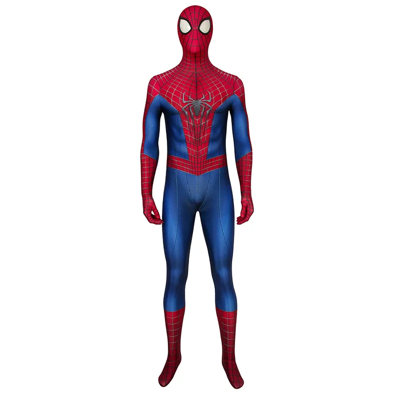 

The Amazing Spider-Man 2 Costume Spiderman Peter Parker Cosplay Jumpsuit Zentai Superhero Bodysuit Adult Men Halloween Outfit
