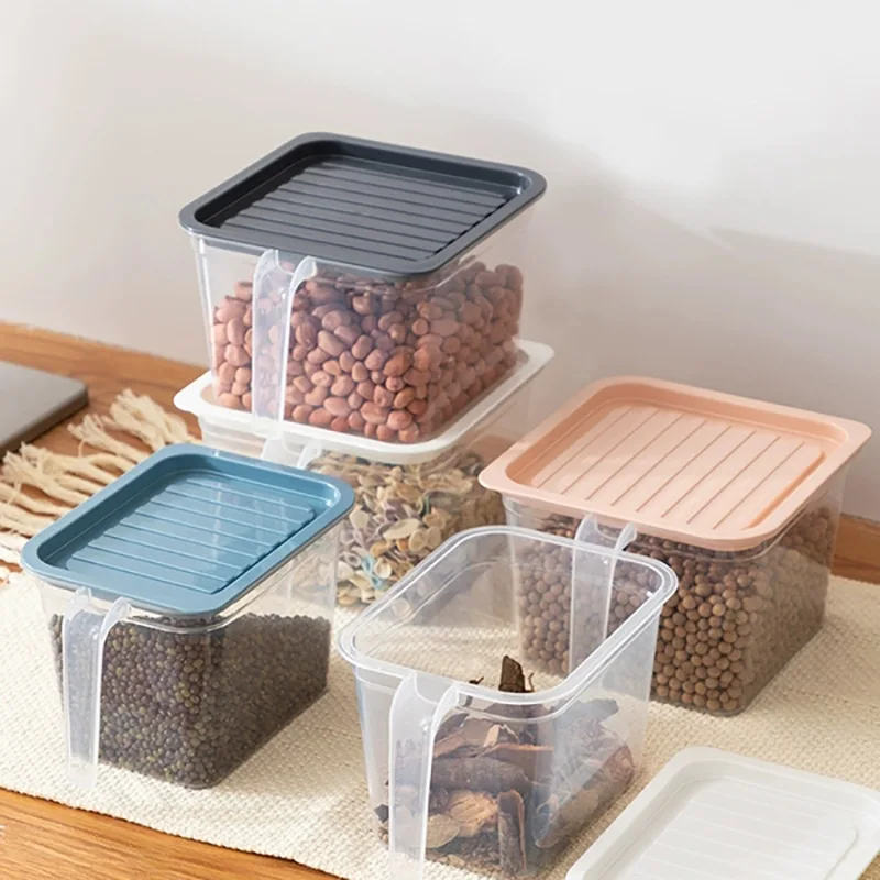 Refrigerator Fresh-keeping Box Kitchen with Handle Plastic with Lid Sealed Food Fruit Storage Box Storage Jar storage box kitchen storage box food storage container food storage box rice storage box storage jar food storage can food storage pots seasoning storage container pickle storage container