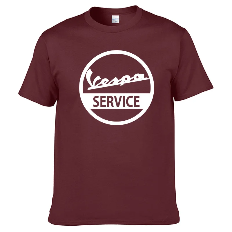Новинка; Высококачественная Футболка с принтом Vespa; летняя хлопковая Футболка; Новая брендовая модная футболка с короткими рукавами;#12 - Цвет: 22