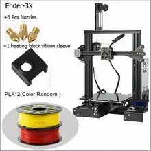 CREALITY DIY 3d принтер Ender-3/3Pro/3X с 3 насадками/2PLA/силиконовый v-слот Pru sa I3 комплект 220x220x250 мм