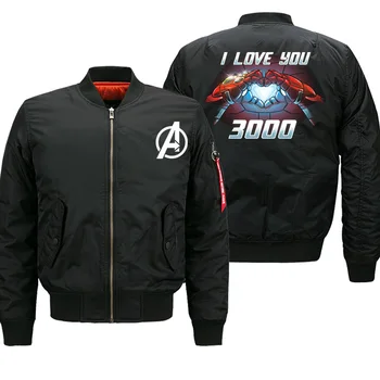 

The Avengers Series Print Jackets For Men 2019 Autumn Winter High Quality Warm Army Military Coats Bomber Men Oversize Top 8XL