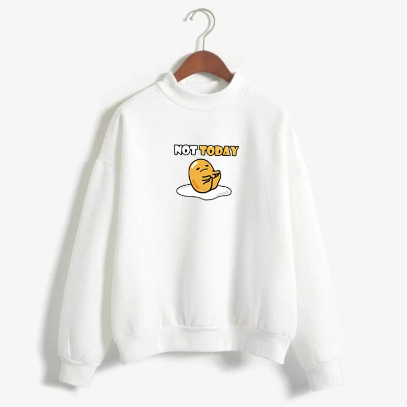 Новая Толстовка notoday gudetama Harajuku женская зимняя повседневная с коротким рукавом Япония Милая ленивая яйцо notoday Топы Одежда - Цвет: gudetama 15