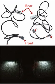 

2 Pcs of LED Footwell Light Footsteps Space Lamp & Cable For Golf 7 MK7 Passat 3G B8 5GG947409 5GG 947 409 5G0947409 5G0 947 409