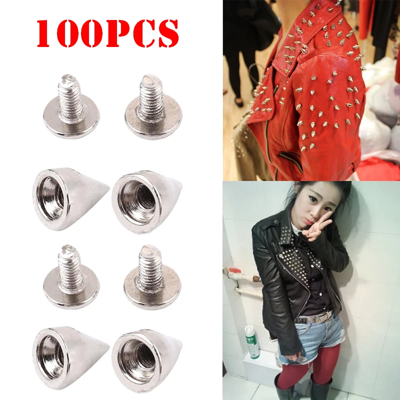 Шипы ручной работы 100 шт. шипы, конусные шпильки 10 мм аксессуары пуля DIY ремесло Мода