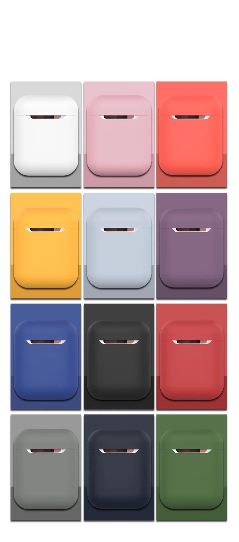 

Storage box liquid silicone ultra-thin for airpods2 protective cover for Airpods wireless bluetooth headset