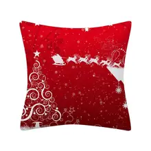 Рождественская наволочка 45x45 см квадратный Блестящий из полиэстера Рождественский Чехол на подушку Чехол для подушки с принтом пледы узкие наволочки Q3