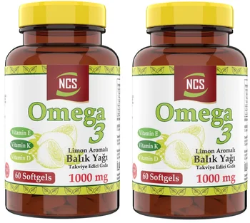 

NCS Omega 3 Lemon Flavored Fish Oil 1000mg 2 Box 120 Softgel