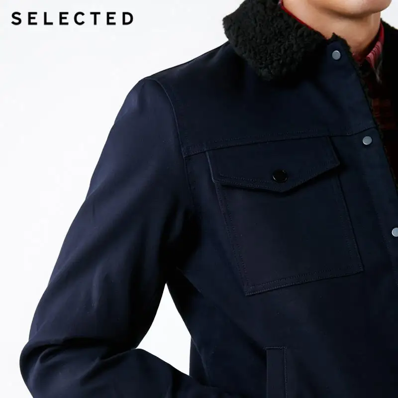 Отборные мужские весенние имитация ягненка кашемир подкладка верхняя одежда пальто мужской хлопок куртка S | 418409501