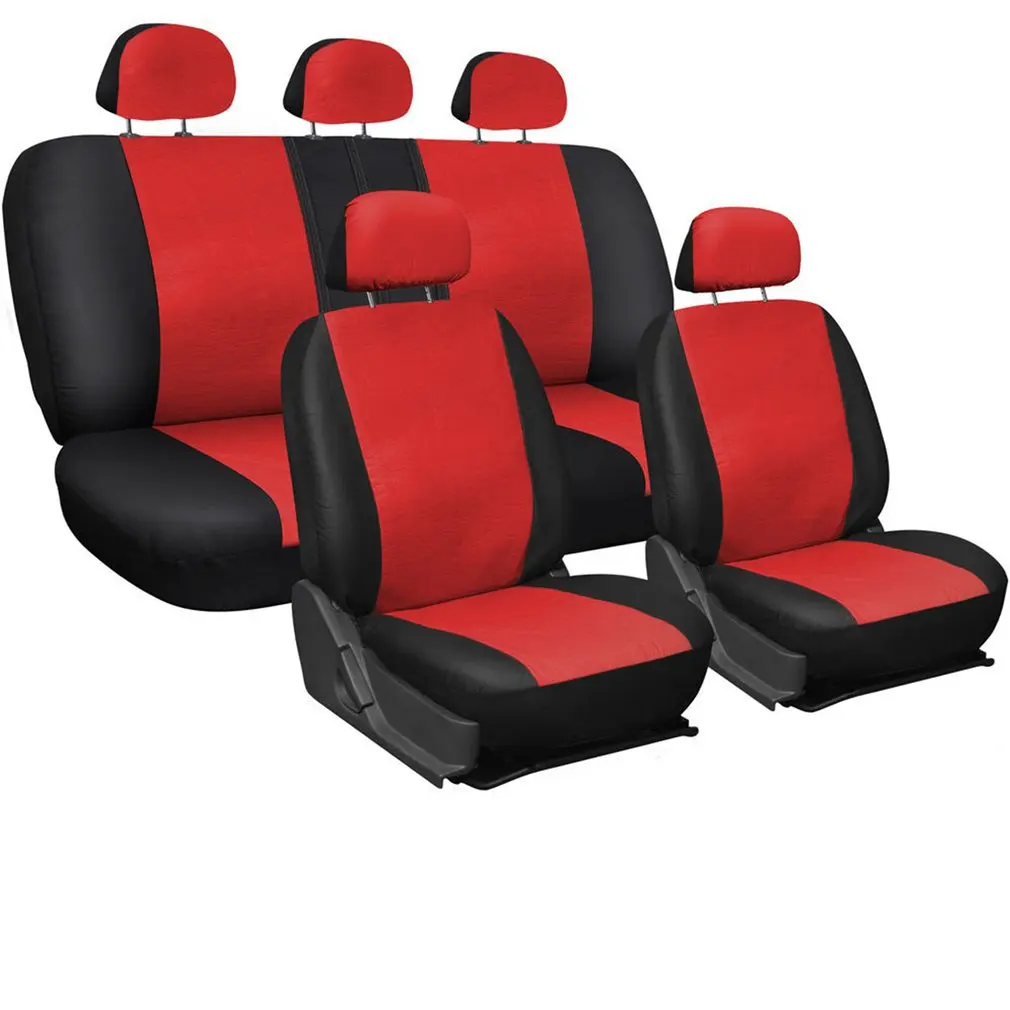Чехол для автомобильного сиденья на четыре сезона, универсальный чехол для сиденья автомобиля, товары для интерьера, чехлы на седло, чехлы на подголовник - Название цвета: Красный
