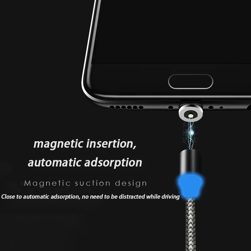 Магнитный кабель DUSH Micro USB кабель для type-c iPhone Android Быстрая зарядка Магнит USB шнур для мобильного телефона провод