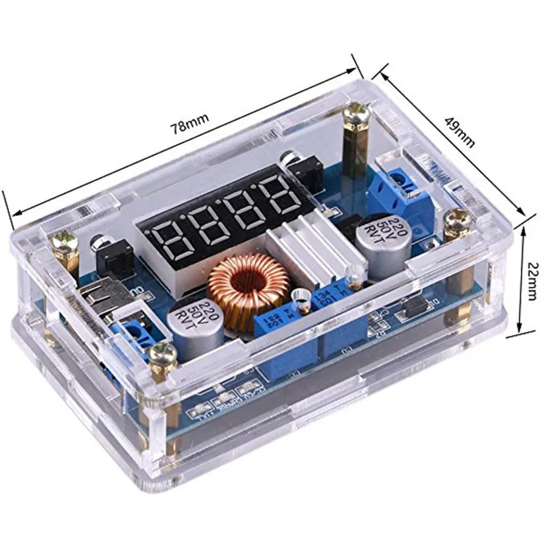 5А постоянное напряжение постоянного тока Adjustable Регулируемый понижающий напряжение регулятор напряжения привод литиевая батарея Зарядка