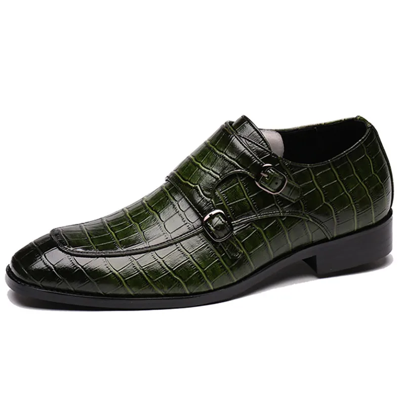 Leather shoes men Gingham Buckle Plus size 45-48 Classic Business shoes for male Antiskid Cozy Men loafers Design Superstar