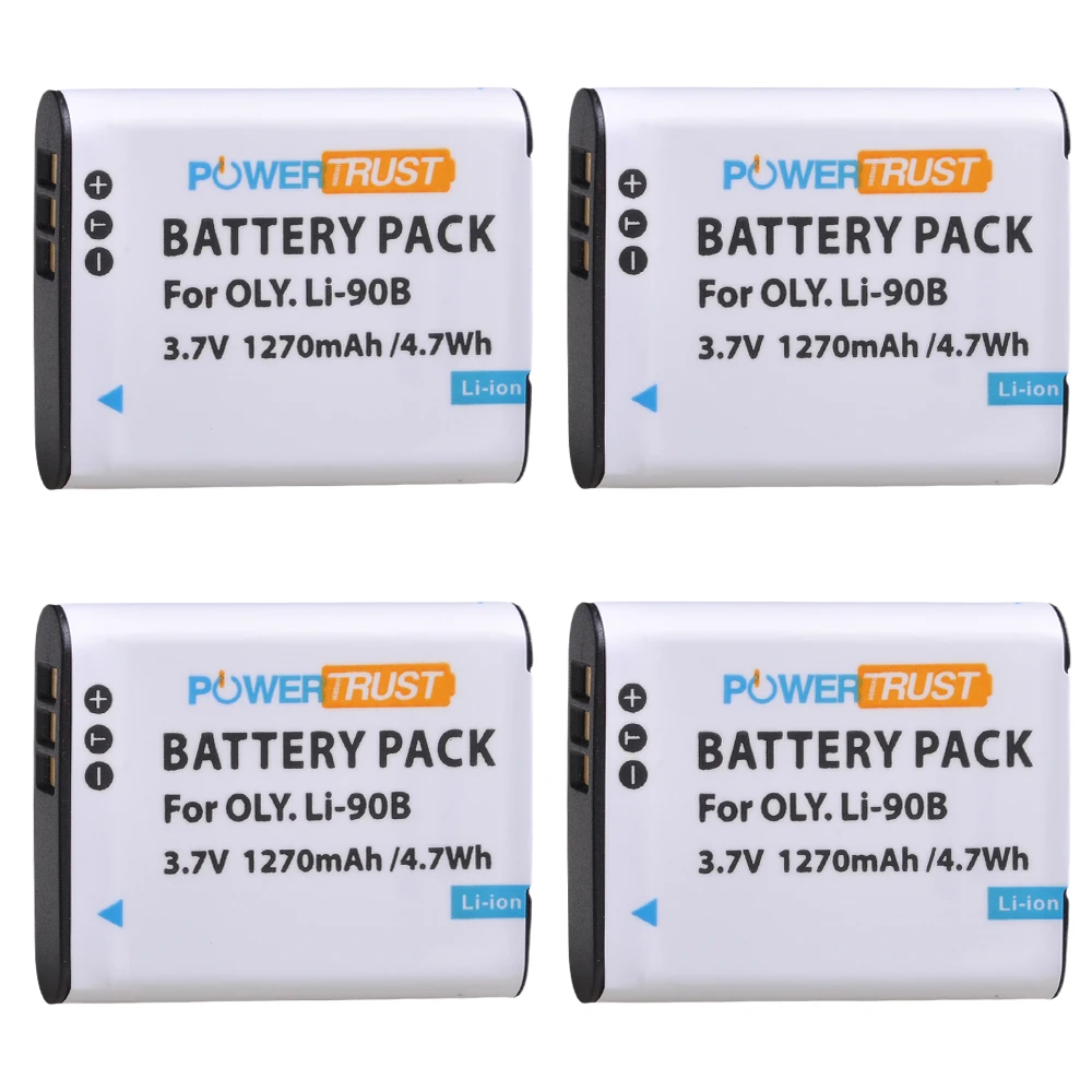 4x LI-90B LI 90B LI-92B Li90B Battery and Charger for Olympus Tough TG-6 TG-5 TG-Tracker SH-1 SH-2 SP-100 IHS Tough TG-1 TG-2