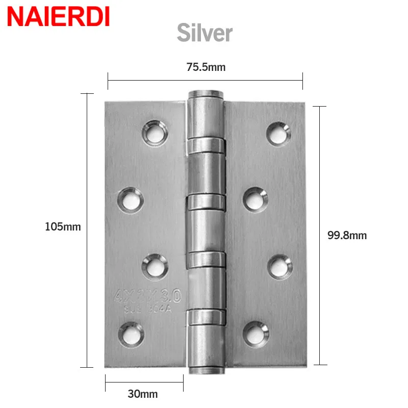 2 pcs naierdi 304 dobradicas de porta 05