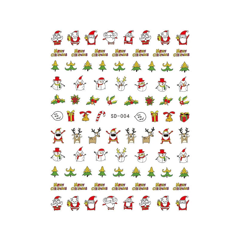 Volledige beauty Patroon для ногтей стикер Sneeuwvlok Ster лазерный блеск Kerst Nail Art Transfer folies SD001-SD011