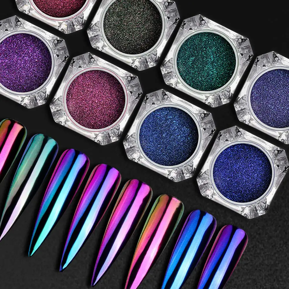 

New Nail Glitter Powders Phantom Powders Chrome Pigment Aurora Laser Diy Manicure Holographic Decoration Nails