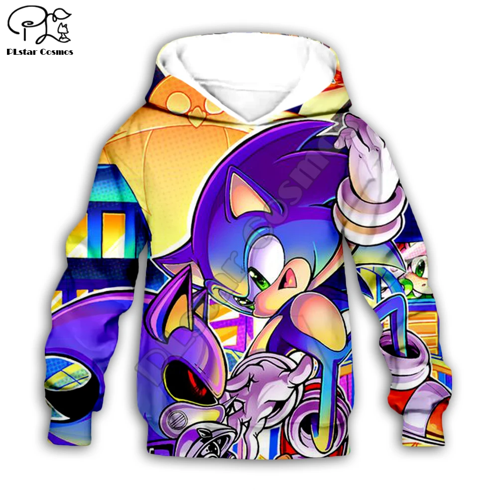 Детская одежда Аниме Super Sonic с рисунком 3d толстовки/футболка для мальчиков и девочек, толстовка с длинным рукавом и мультяшными изображениями Фильм стиль брюк-23