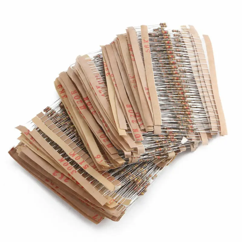 

1500pcs 1/4W 75Values Carbon Film Resistor Assorted kit Set (1 ohm ~ 10M ohm) 5%