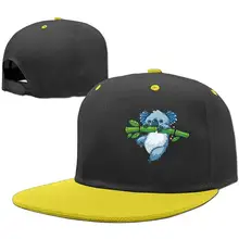 Хип-хоп бейсболка регулируемые шляпы коала дерево мальчик-девочка, желтый, один размер