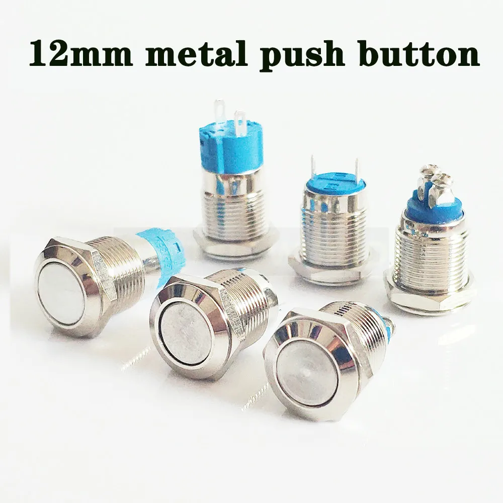 16mm Flat Top Momentary Round Metal Push Button Switch,2 Screw Very High Quality