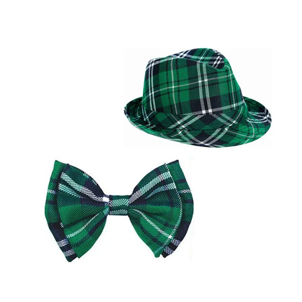 

2Pcs/Set/Berets/Duck Tongue Cap/Bow knot Combination packages/St Patrick Day Decor Hats/Polyester Material Two Styles/DIY Party