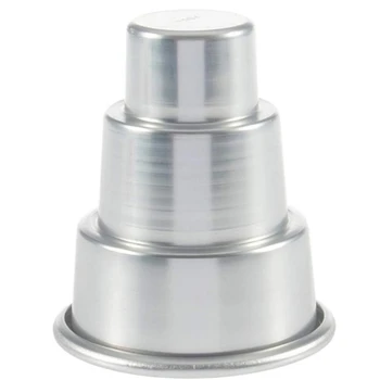 

Three-layer Round Baking Tier Cake Pans Aluminum DIY Mini Cake Pan Mold Baking Tools For Baking Steaming