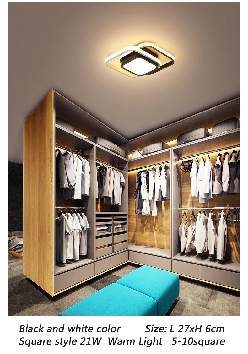 Modern LED ceiling lights for kitchen corridor night corridor balcony entrance Round / square modern LED ceiling lamp for home