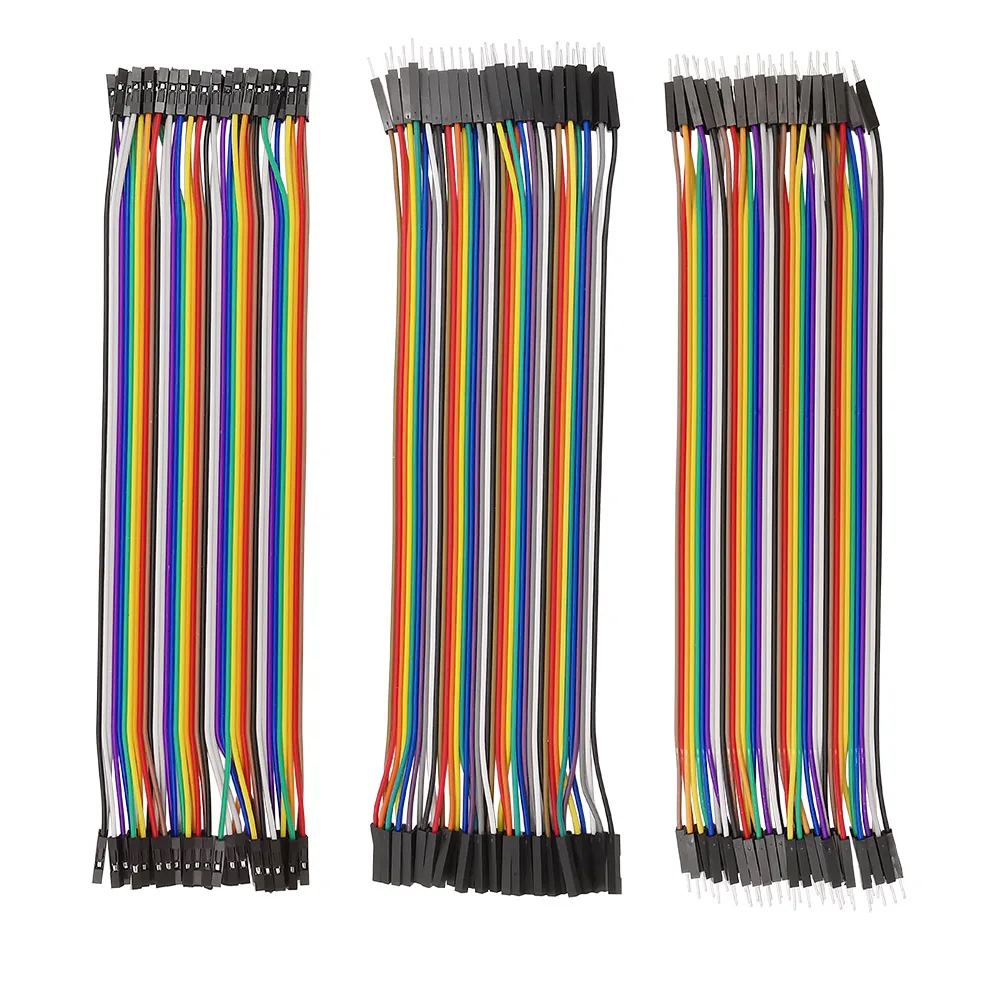 40 Pin Breadboard Jumper Cable Wire Male to Male/Female to Female/Male to Female Ribbon Cable for Arduino DIY 10/15/20/30cm