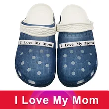 Модные мужские сандалии с надписью «I LOVE MY MOM»; повседневная мягкая Массажная обувь из ЭВА; Buty Sandalias Croks Sandales Homme Erkek Ayakkabi
