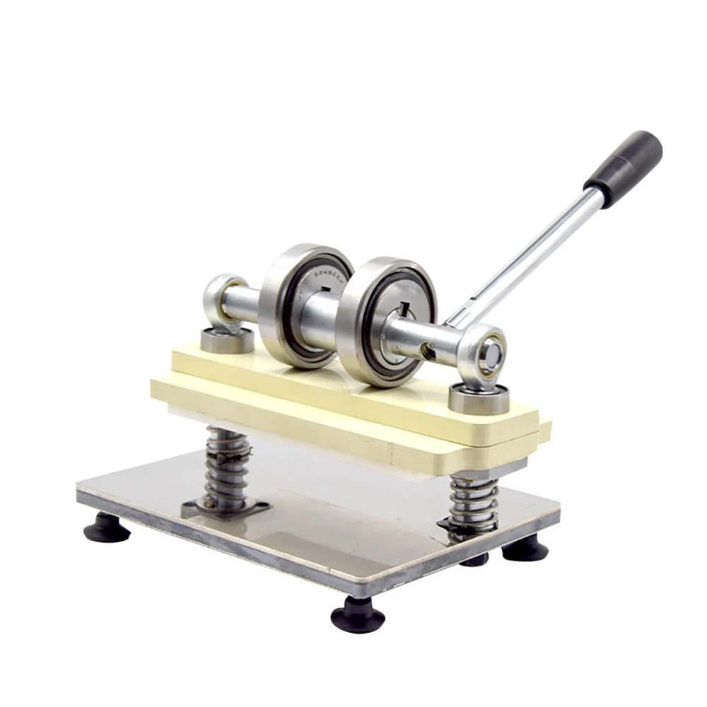 Double Wheel Hand Leather Cutting Machine Photo Paper PVC/EVA Sheet Cutter DIY Leather Die Cutting machine Punching Manual Press-0