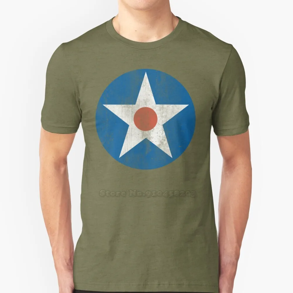 Us Army Air Corps Star T Shirt Round Collar Short Sleeve T-Shirts | Мужская одежда