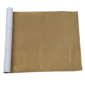 

DIY 30x127 3D Carbon Fiber Decal Vinyl Film Wrap Roll Adhesive Car Sticker Sheet Gold