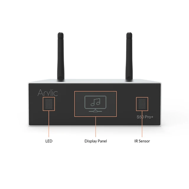 Arylic S50 Pro+ WiFi & AptX HD Preamplifier With ESS Sabre Dac AKM ADC Multiroom Airplay Spotify Tidal Internet Radio 2