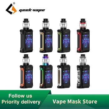 

New Original GeekVape Aegis X Kit 200W Box Mod with Cerberus Sub ohm Tank Fit Mesh X2 Coil Electronic Cigarette VS Aegis Solo