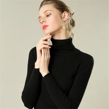 

2020 Ladies Turtleneck Sweater Women Winter Warm Sweaters Women Knitted Sweaters Women's Sweaters