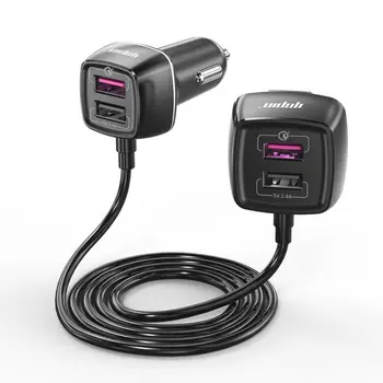 

New 4 in 1 Front and Rear Rows QC3.0 Fast Charging Car Charger 4USB Car Charger for Multi-function Vehicles