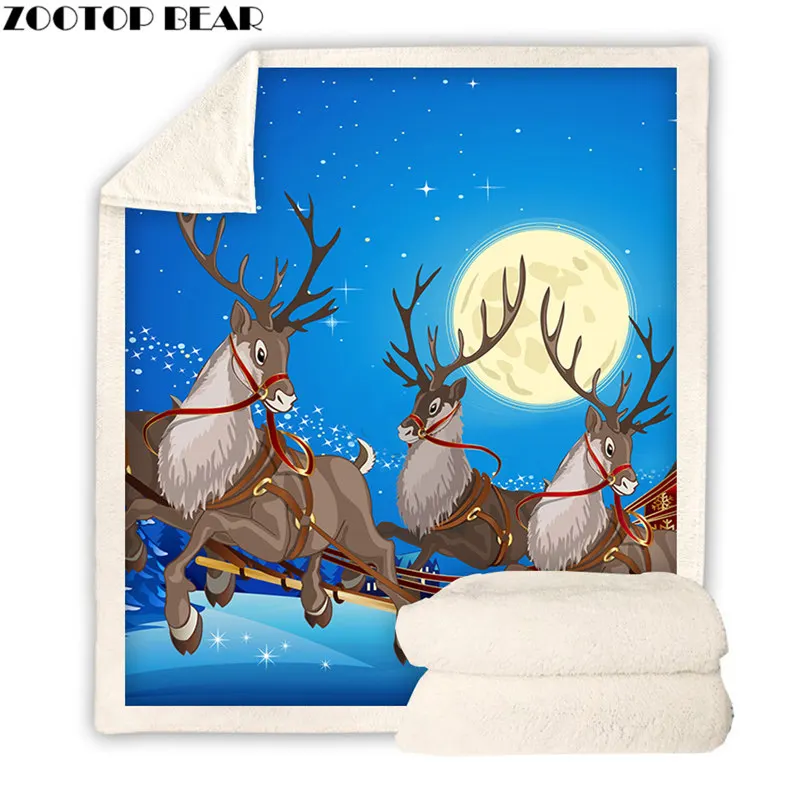 Красное флисовое шерстяное одеяло, модное покрывало для взрослых, подарок на год, рождественские вечерние покрывала для путешествий, Прямая поставка - Цвет: BZKH3623