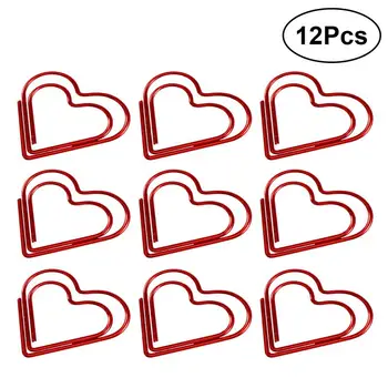 

12Pcs Paper Clip Metal Paper Clip Holder for Women Ladies Girls