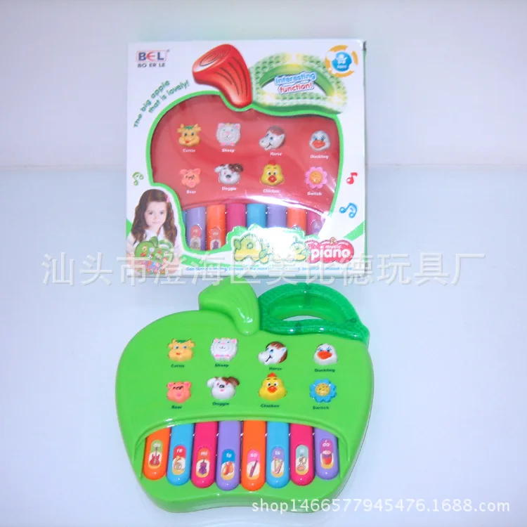 

Fruit Animal Two-color Apple Electronic Keyboard Children Music Toy Electric Toys Cartoon Electronic Keyboard