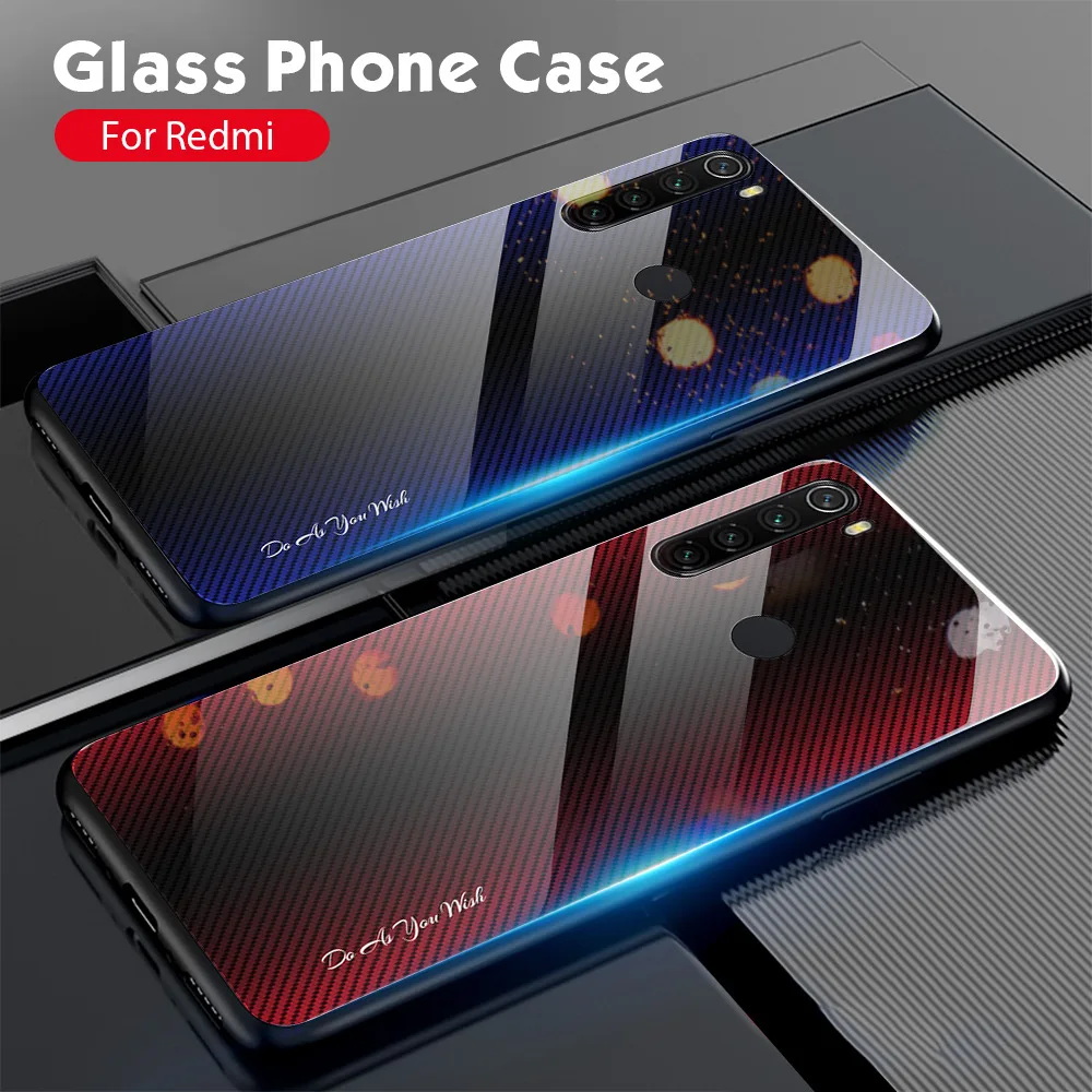YUNAO phone case For xiaomi Redmi series glass Network cable texture 7A Note8 Note8Pro Note7 Note6 pro K20 |