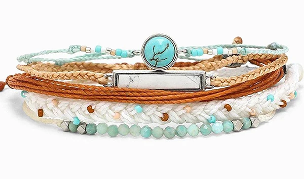 Покрытие антикварной медью Vsco девушка богемные boho braclets для женщин pulseras нарукавные летние braclets для женщин цепочка ручной работы браслеты дружбы - Окраска металла: Покрытие антикварной медью